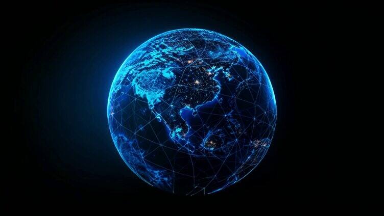 4K科技地球组网 三维立体地球