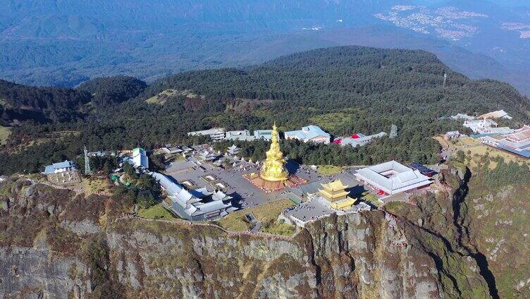 峨眉山航拍俯拍全景