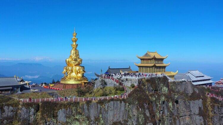 峨眉山全景航拍