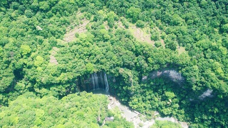 4K俯瞰三峡大瀑布5A景区自然风光航拍视