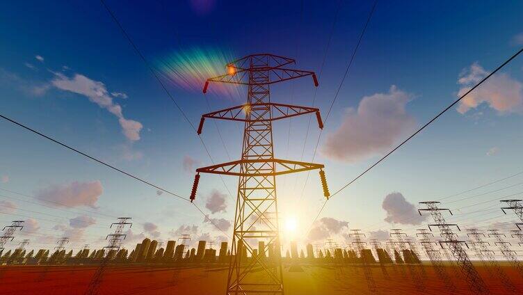 高压电线塔和国家电网系统