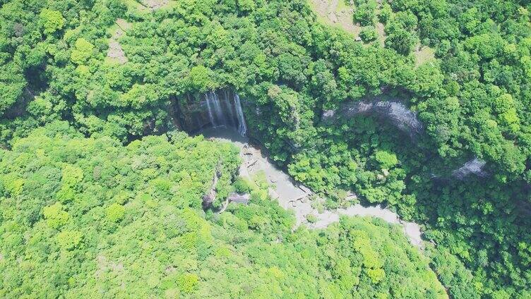 4K三峡大瀑布自然瀑布水峡谷峭壁视频