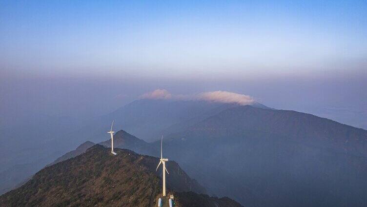 8K湖北咸宁九宫山4A景区风车山峰