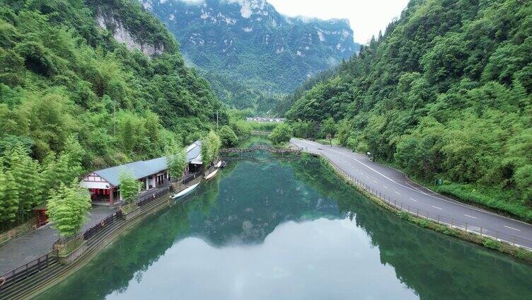 4K自然风光青山绿水三峡竹海航拍视频