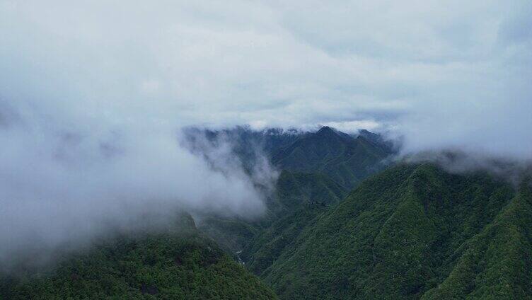 4K高大山峰云海自然风光航拍