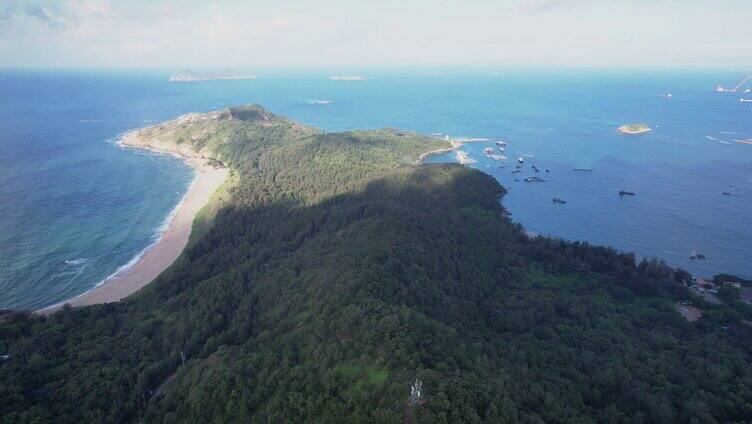 4K震撼海洋小岛自然海平面航拍视频