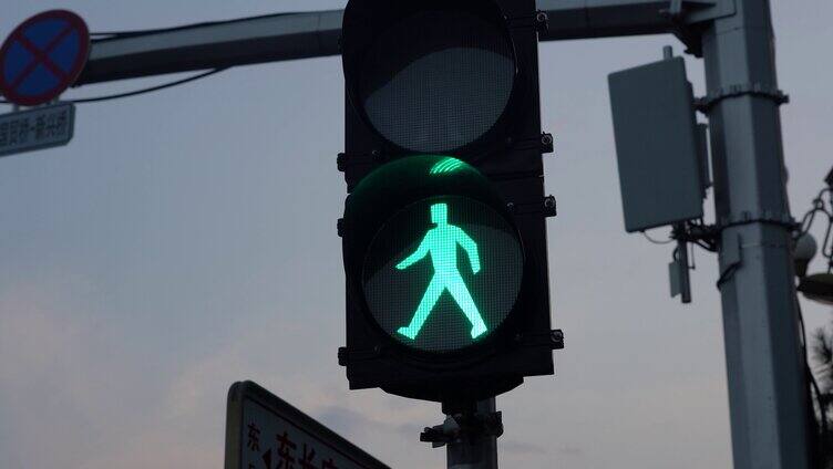 4K北京城市街道交通红绿灯实拍视频