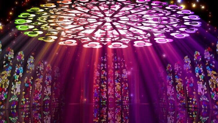 舞台背景 歌舞 led 彩玻璃 教堂