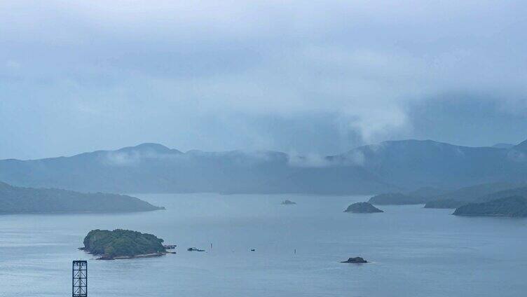 自然风光实拍山峰海洋云雾缭绕延时摄影