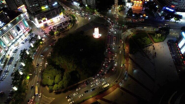 4K城市夜景交通车流空镜实拍视频