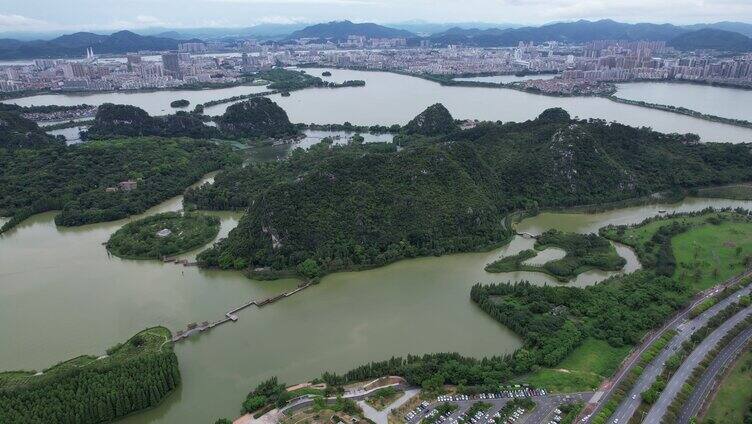 4K肇庆七星岩航拍视频