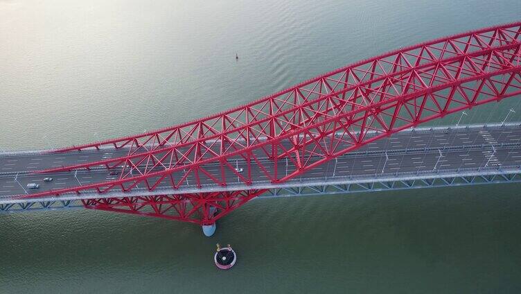 4K航拍广州明珠湾大桥城市基建地标实拍视