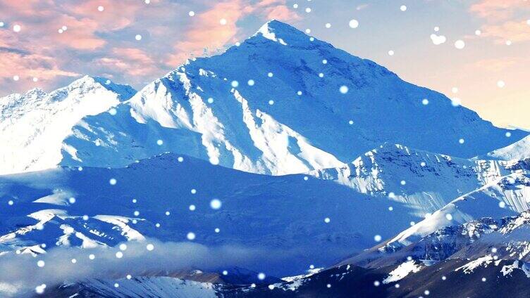 唯美雪山 雪山 雪景 唯美 冬天 高原