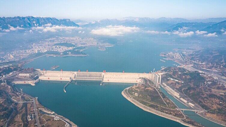 8K壮美三峡大坝超级水利工程壮丽山河航拍