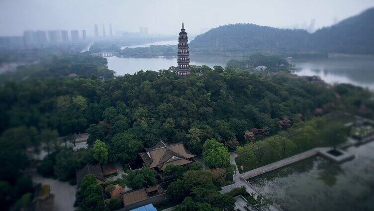 自然风景佛山顺峰山航拍视频