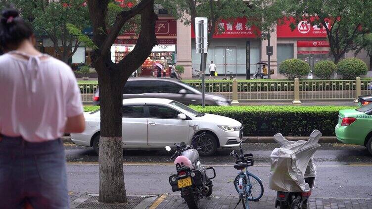 4K城市暴风骤雨恶劣天气实拍视频