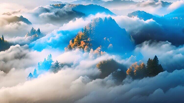 古风背景水墨山水国画水彩背景10