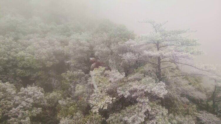 安徽黄山索道缆车雪山美景风景视频素材