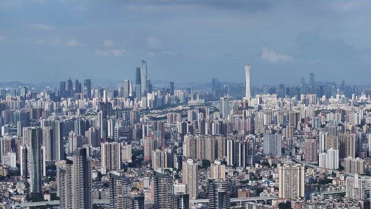 中国广东省广州市城区建筑群