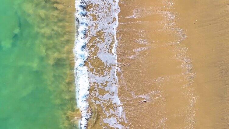 东海大海海边海水海浪沙滩海滩航拍风景唯美