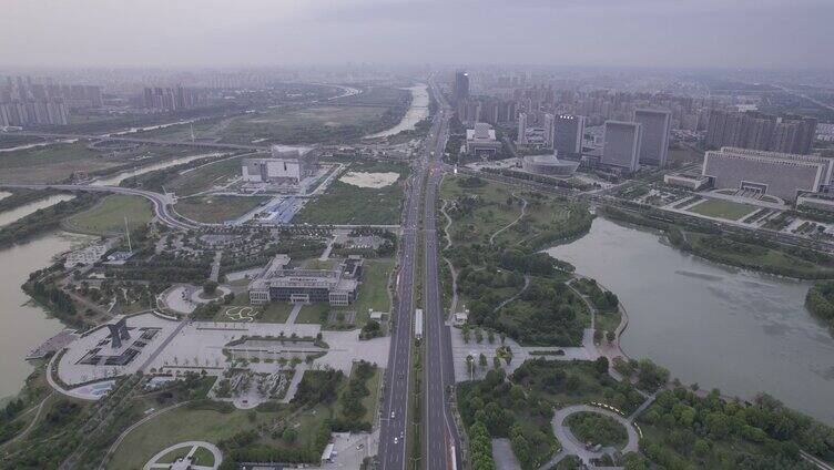 江苏淮安市生态新城航拍