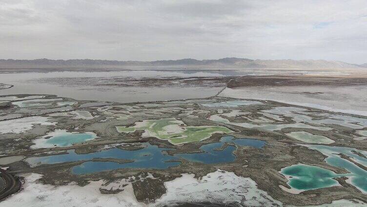 青海省大柴旦盐湖航拍