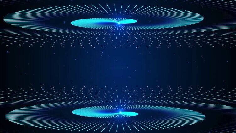 4k蓝色粒子光线空间AE模板