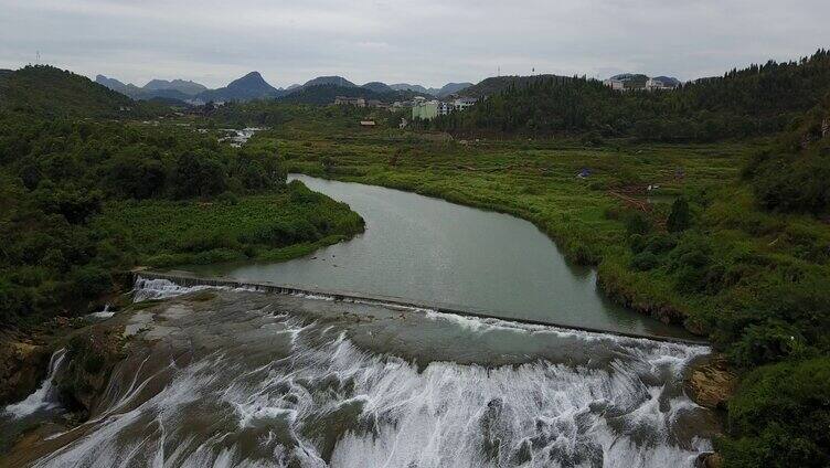 航拍植物自然地貌水 