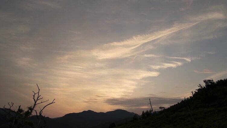 朝霞晚霞天空延时