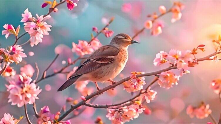 春天春暖花开鸟语花香