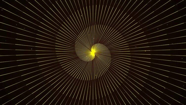 金色旋转粒子光线动画AE模板