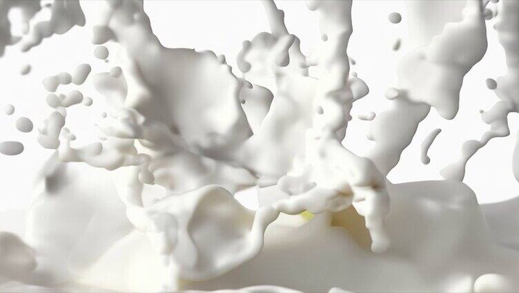 倒牛奶飞溅漩涡涟漪液体乳制品牛奶杯广告
