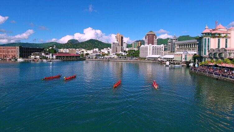 毛里求斯华人华裔赛龙舟比赛