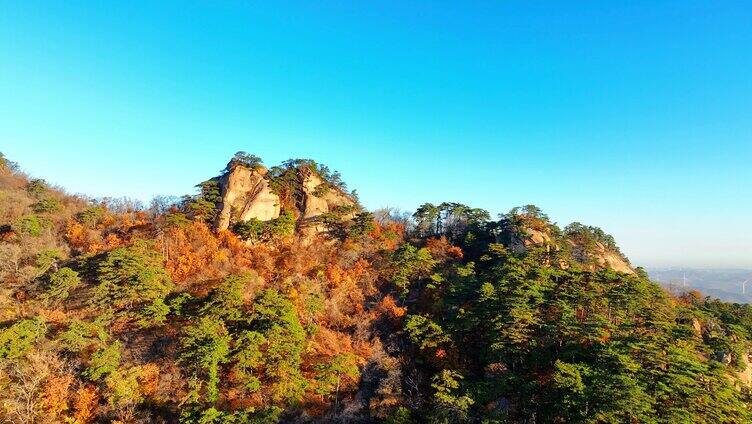 辽宁千山秋景航拍