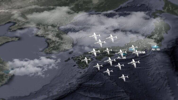 历史地图日本战斗机航线部署