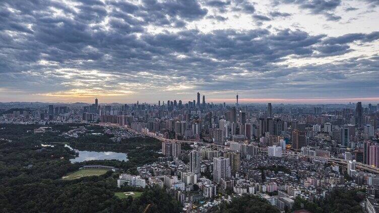 广州日出朝霞