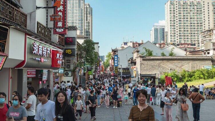 长沙太平老街人流延时