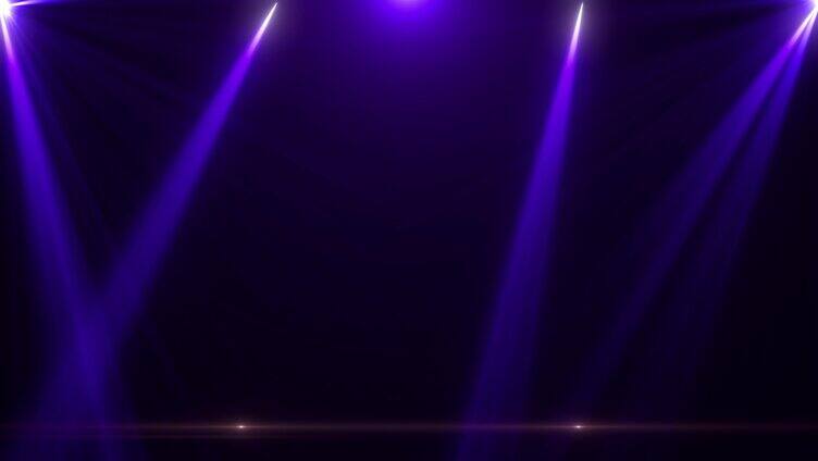 蓝色霓虹灯光闪烁的舞台背景