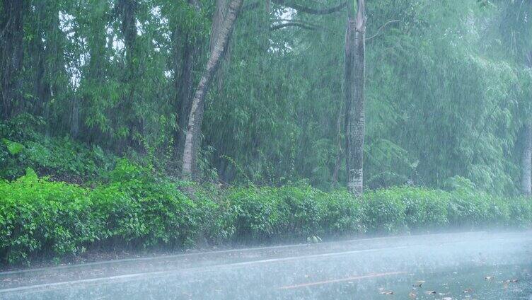 公路汽车轿车摩托车暴雨