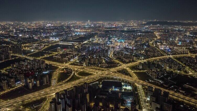 2024杭州空港高架路夜景延时