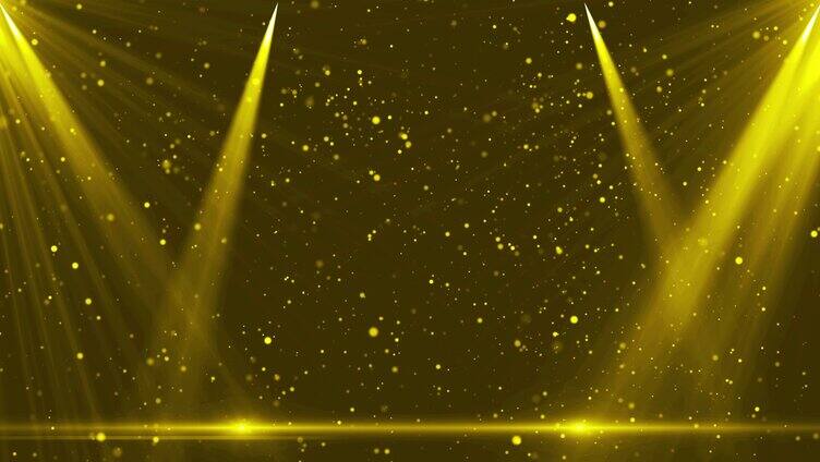飘落的金色粒子光点颁奖典礼舞台背景