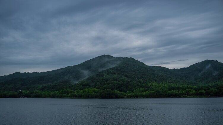 杭州湘湖柴岭山平流雾延时