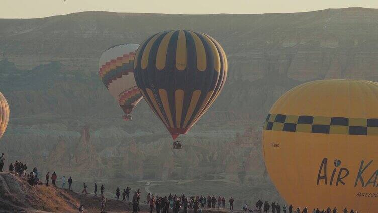 热气球 人群 山川 天空 旅行 度假 