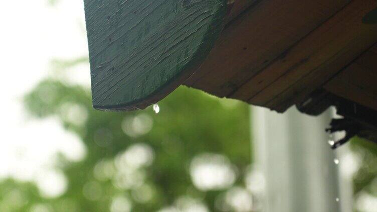 下雨屋檐雨滴 滴雨
