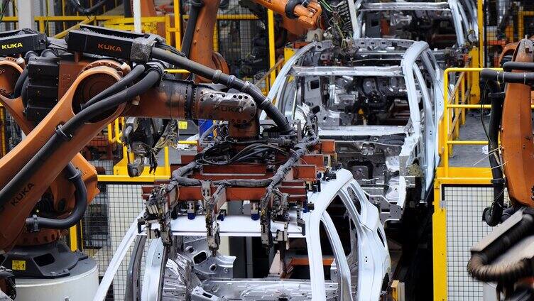 汽车生产 车间 自动化 机械臂