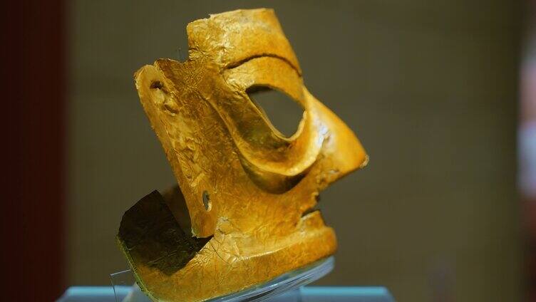 成都金沙遗址博物馆三星堆黄金面具出土文物