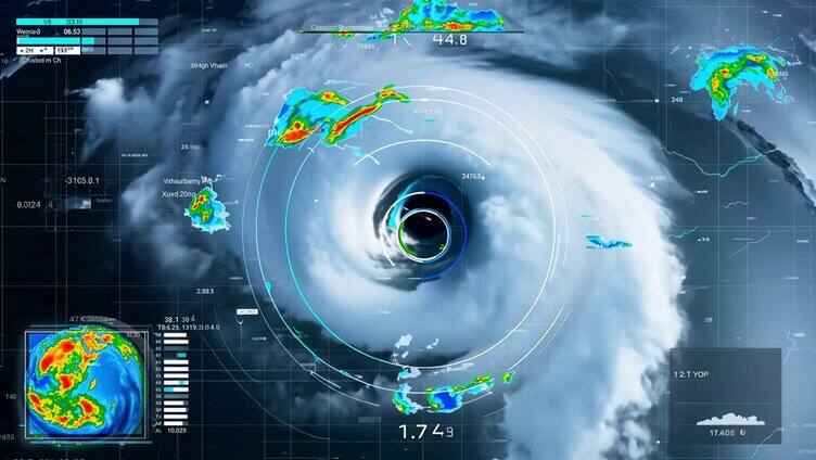 台风风眼卫星图