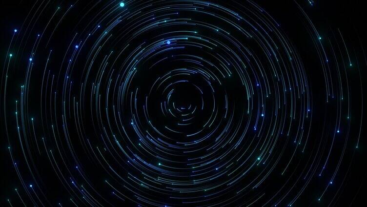 【带通道】蓝色粒子唯美星轨背景