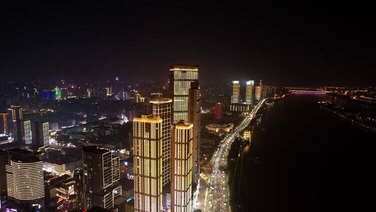 4k长沙华远金外滩海信广场夜景