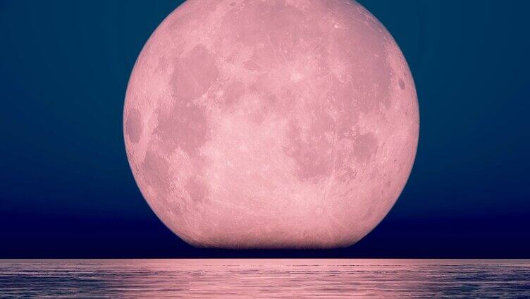 大海月亮升起延时